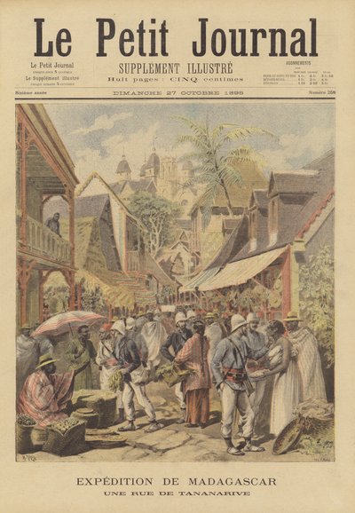 French Expedition to Madagascar: A Street in Antananarivo by French School